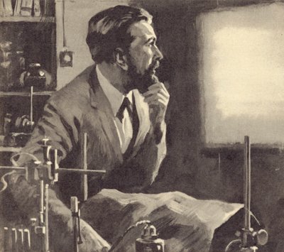 X線に取り組んでいるWilhelm Rontgen 作： English School